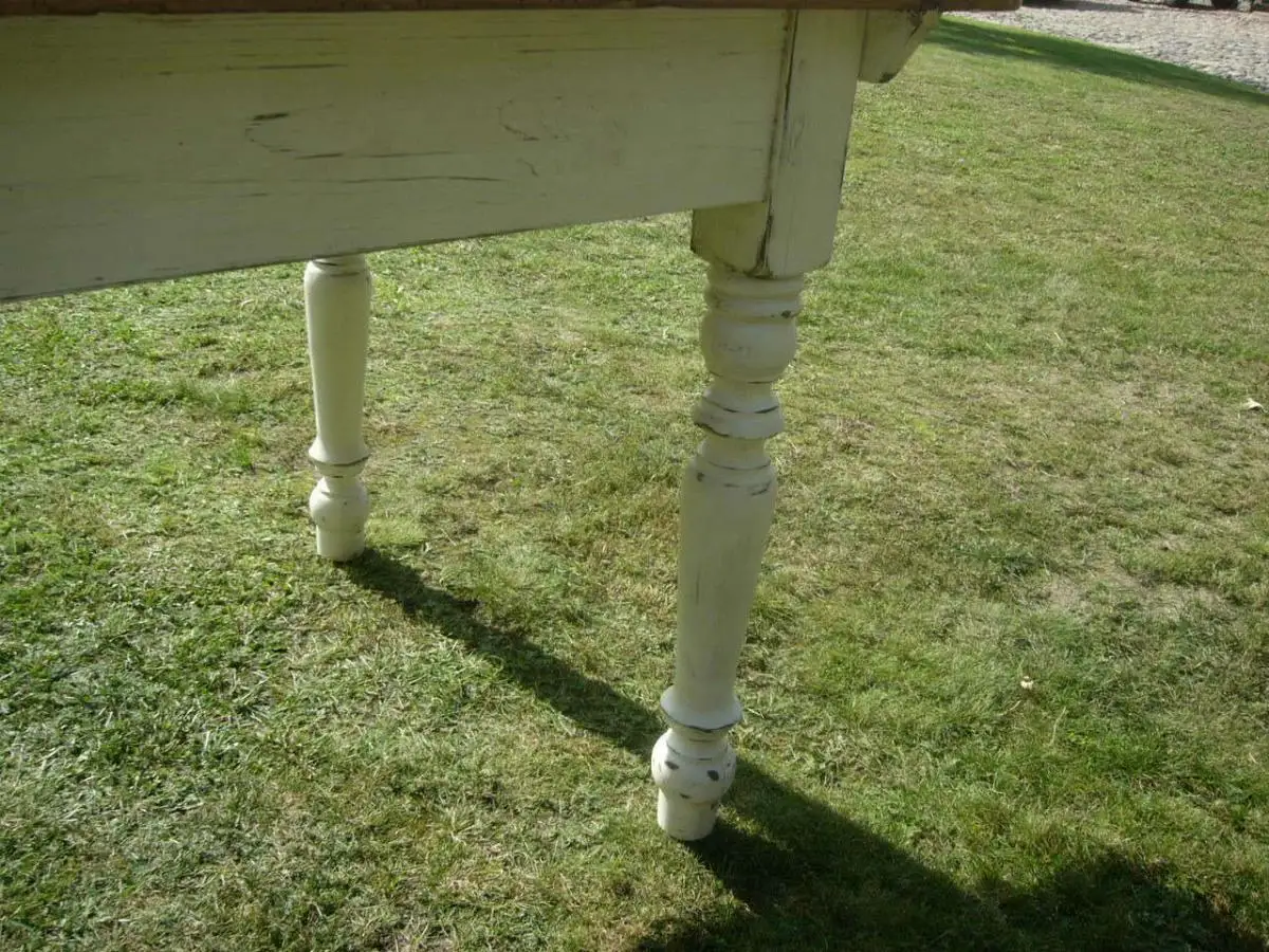 Tisch Gründerzeit Esstisch im Shabby Chic Look um 1900 Jhd. 11