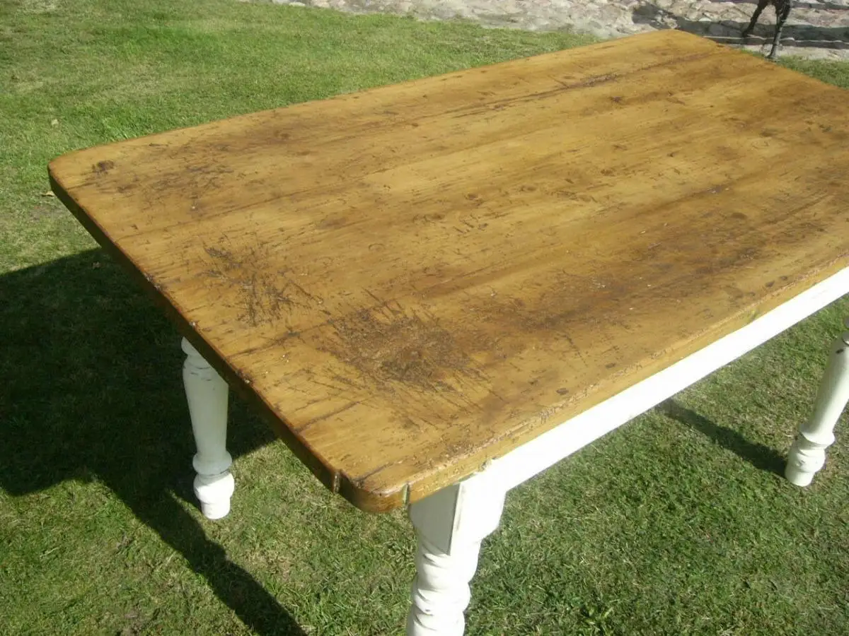 Tisch Gründerzeit Esstisch im Shabby Chic Look um 1900 Jhd. 3