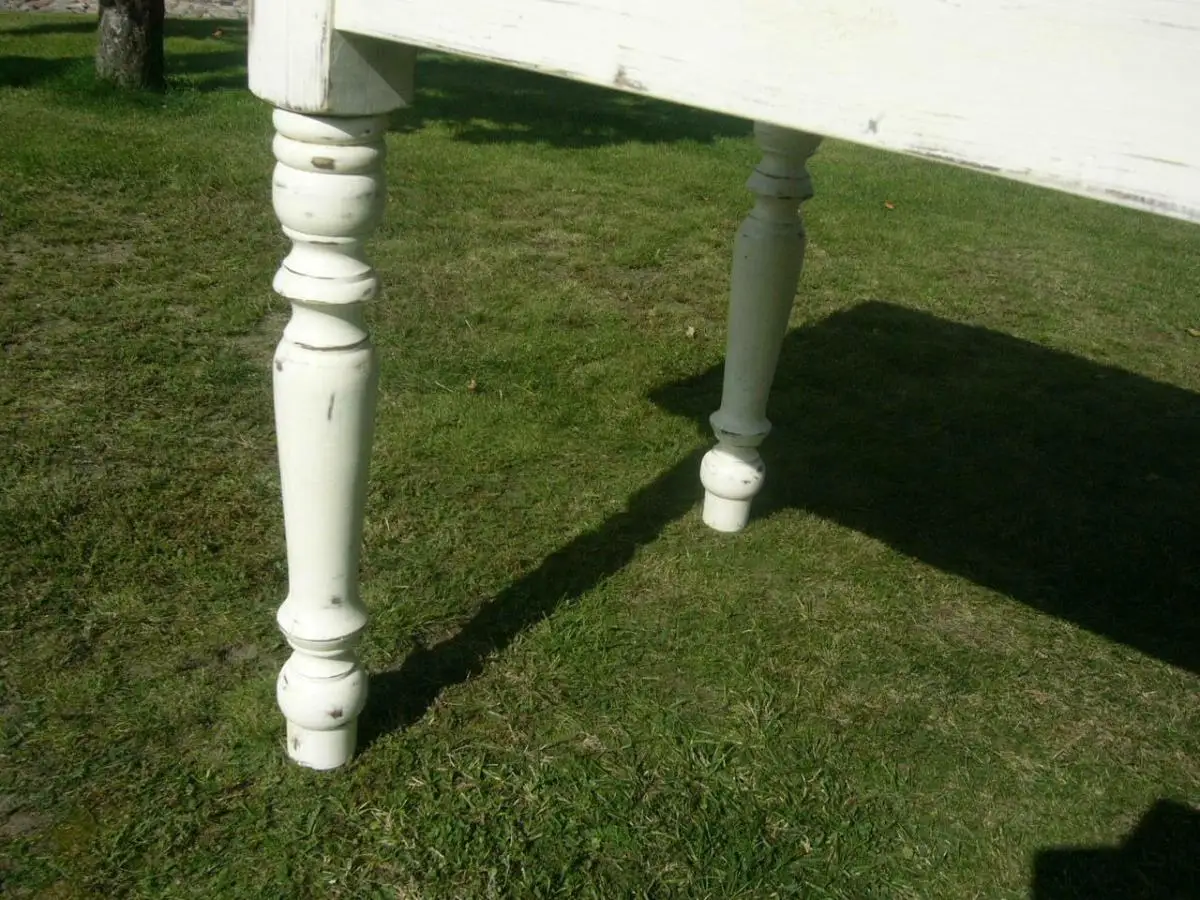 Tisch Gründerzeit Esstisch im Shabby Chic Look um 1900 Jhd. 5