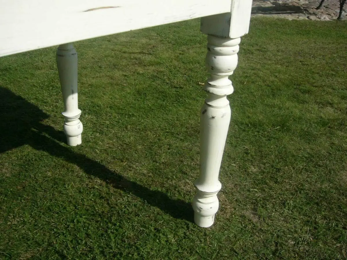 Tisch Gründerzeit Esstisch im Shabby Chic Look um 1900 Jhd. 8