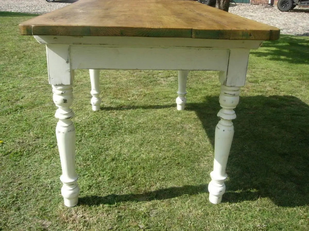 Tisch Gründerzeit Esstisch im Shabby Chic Look um 1900 Jhd. 9