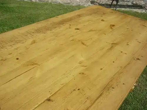 Tisch antik gewachst Gründerzeit Weichholz Gesindetisch um 1900 Jhd.