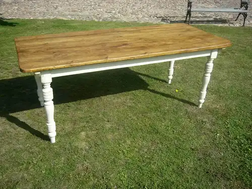 Tisch Gründerzeit Gesindetisch Klostertisch antik im Shabby Look um 1900 Jhd.