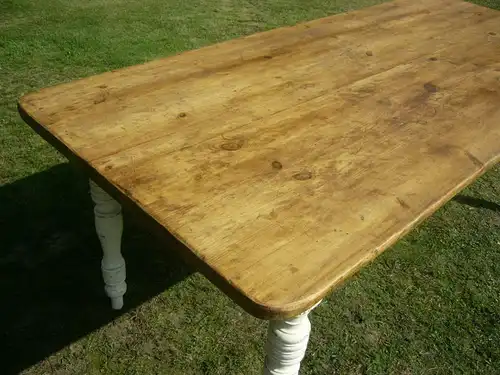 Tisch Gründerzeit Gesindetisch Klostertisch antik im Shabby Look um 1900 Jhd.
