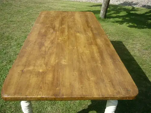 Tisch Gründerzeit Gesindetisch Klostertisch antik im Shabby Look um 1900 Jhd.