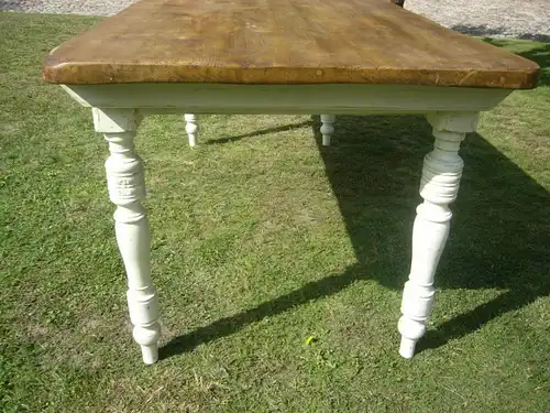 Tisch Gründerzeit Gesindetisch Klostertisch antik im Shabby Look um 1900 Jhd.
