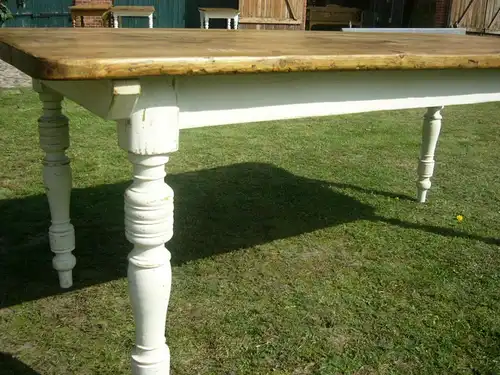 Tisch Gründerzeit Gesindetisch Klostertisch antik im Shabby Look um 1900 Jhd.