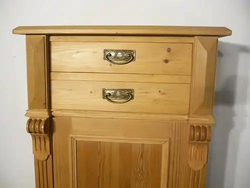 Vertiko schmal antik Weichholz Gründerzeit Schrank um 1900 Jhd.