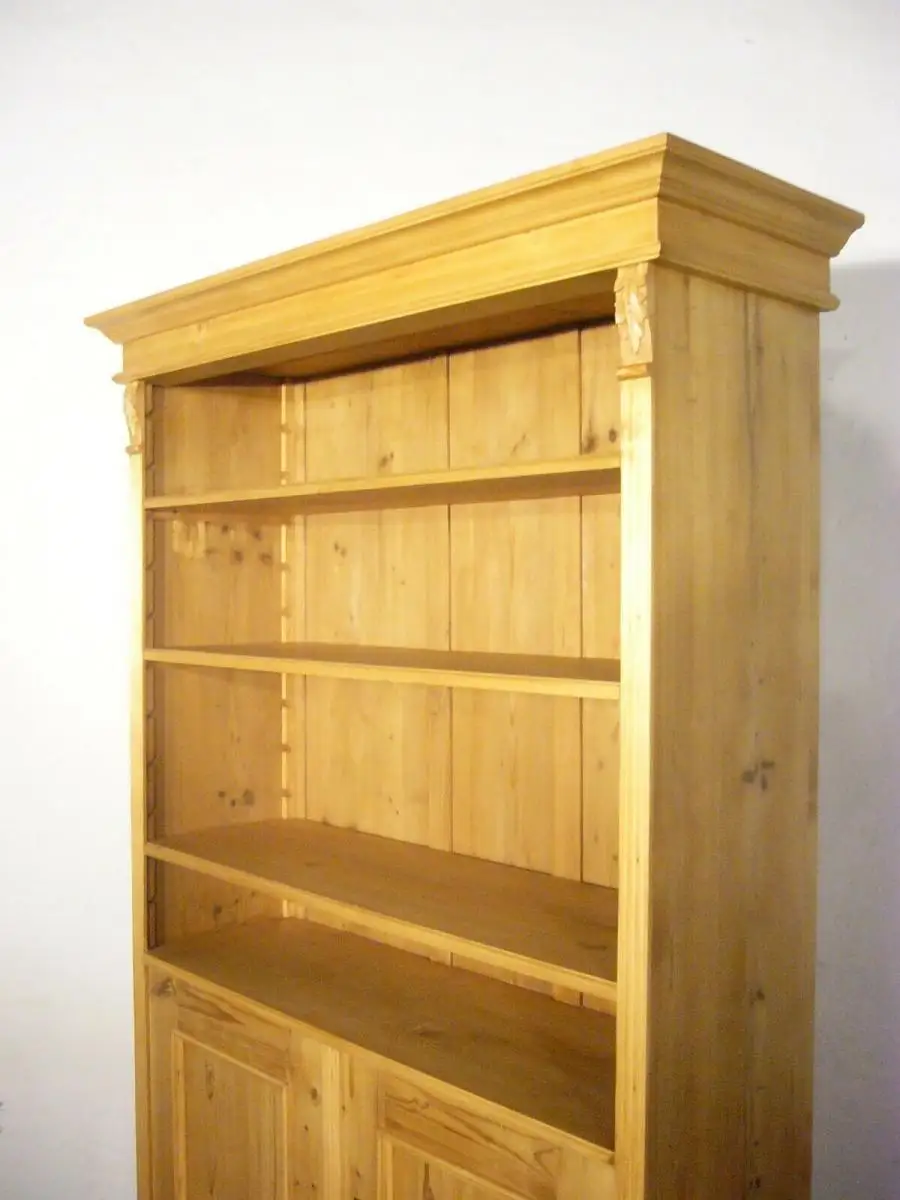 Regal antik Jugendstil Weichholz Bücherregal Schrank um 1900 Jhd. 11