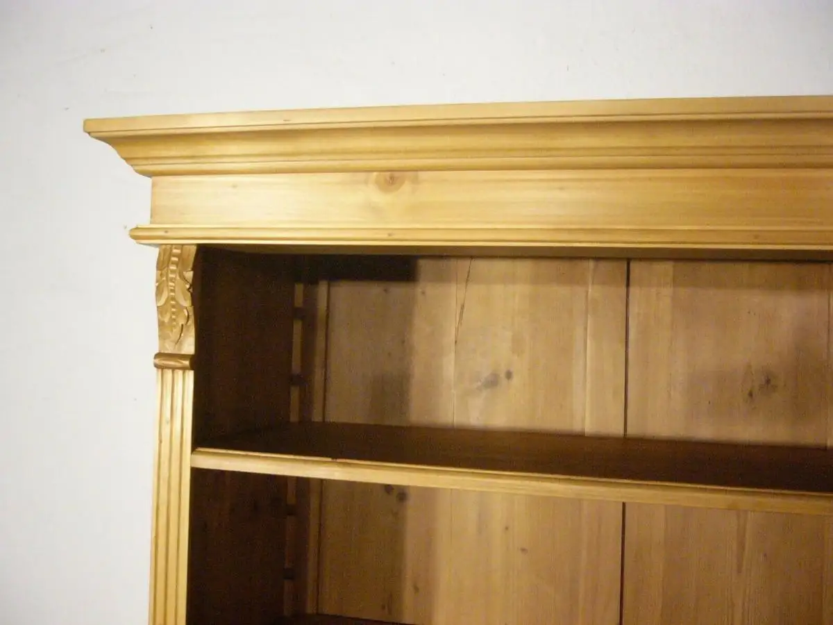 Regal antik Jugendstil Weichholz Bücherregal Schrank um 1900 Jhd. 2