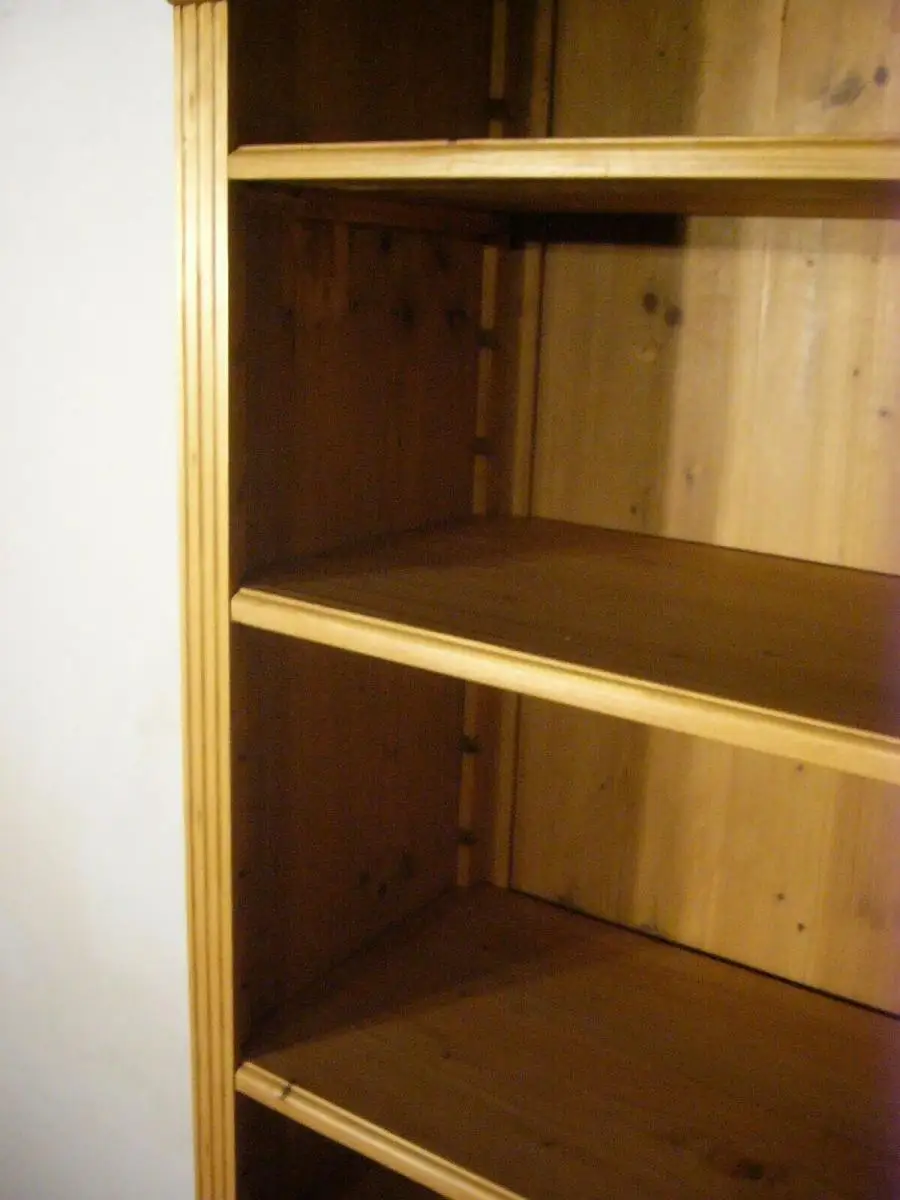 Regal antik Jugendstil Weichholz Bücherregal Schrank um 1900 Jhd. 4