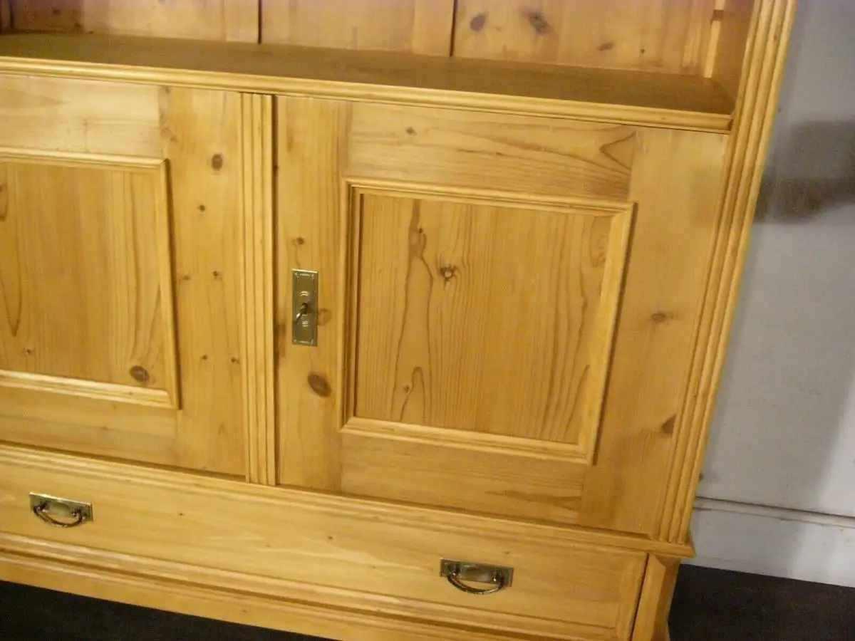 Regal antik Jugendstil Weichholz Bücherregal Schrank um 1900 Jhd. 5