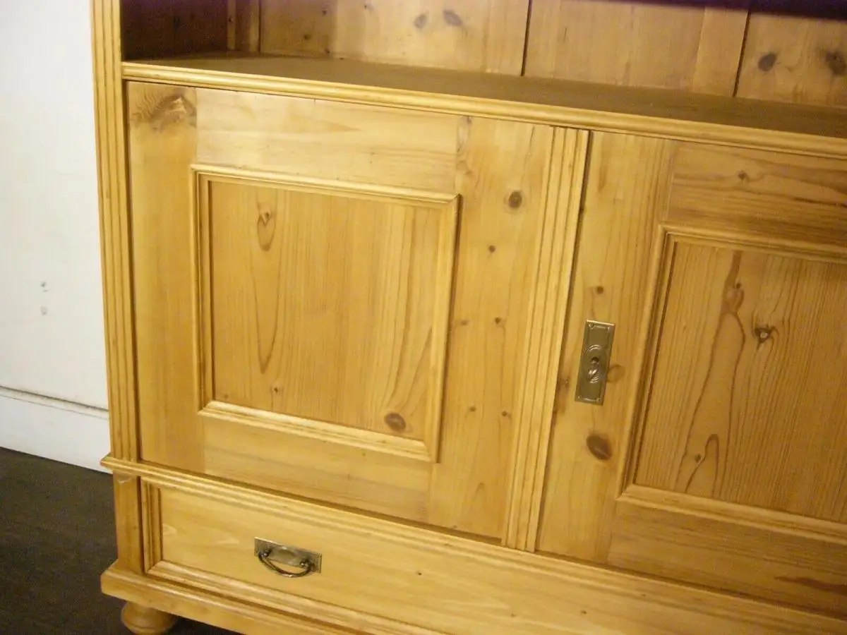 Regal antik Jugendstil Weichholz Bücherregal Schrank um 1900 Jhd. 6