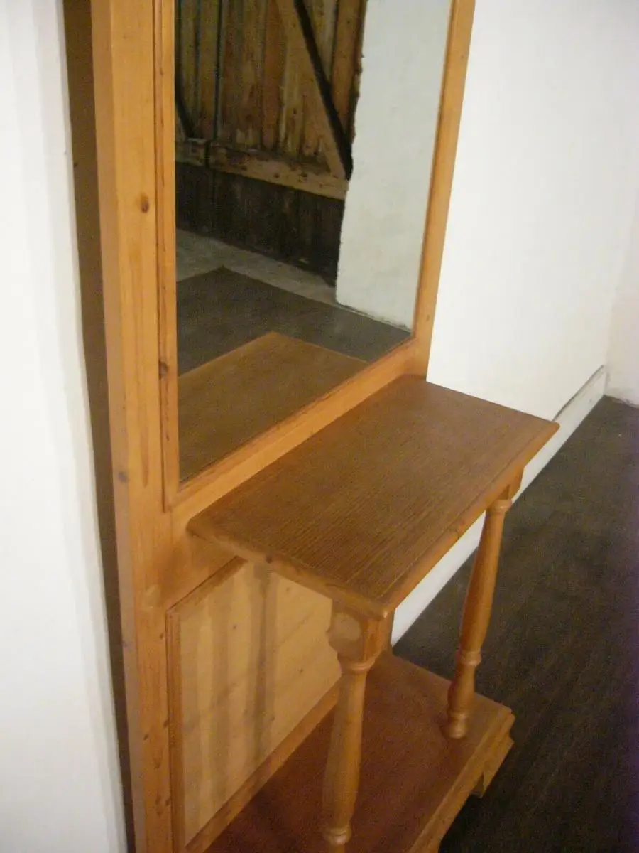 Spiegel Konsole Garderobe Jugendstil antik Weichholz um 1900 Jhd. 11