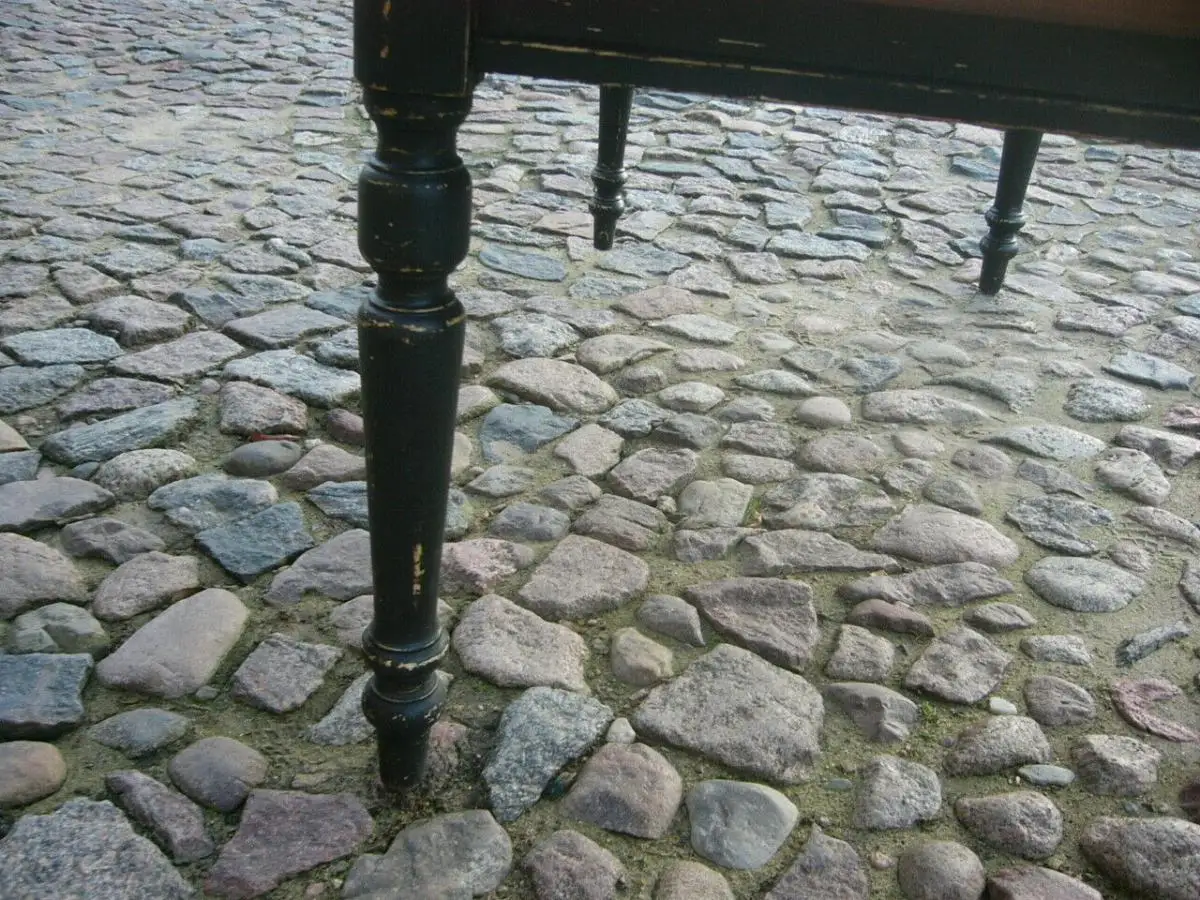 Tisch 197 cm lang antik Weichholz restauriert Gründerzeit um 1900 Jhd. 11