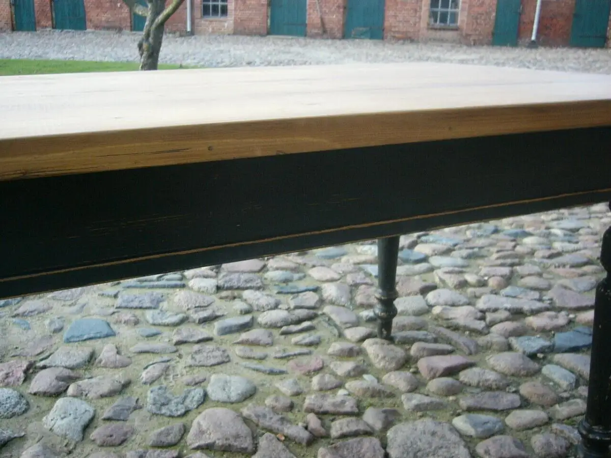 Tisch 197 cm lang antik Weichholz restauriert Gründerzeit um 1900 Jhd. 4