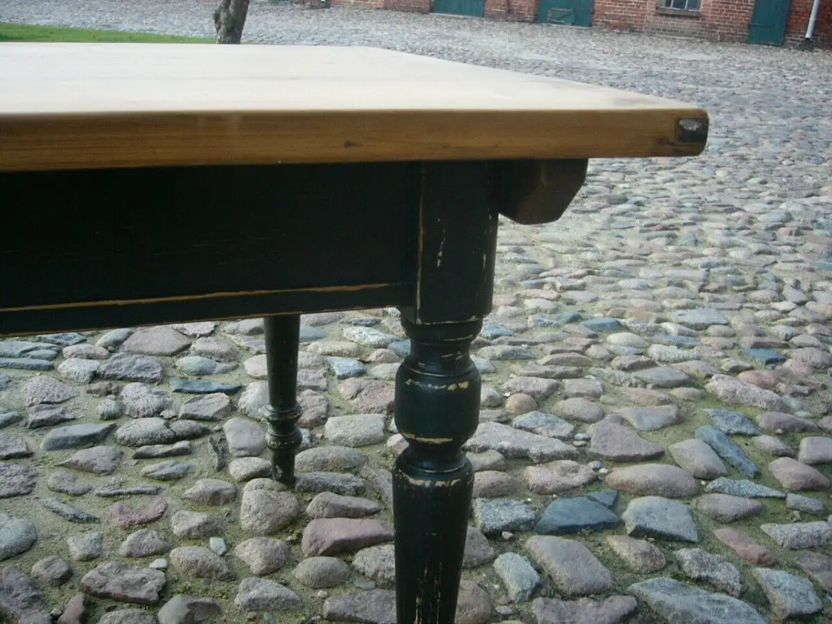 Tisch 197 cm lang antik Weichholz restauriert Gründerzeit um 1900 Jhd. 5