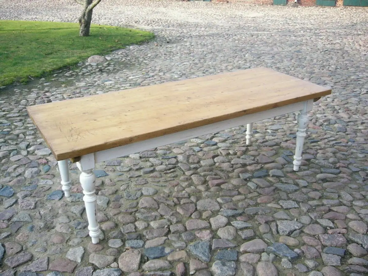 Gründerzeit Tisch antik 236 cm lang Klostertisch Weichholz um 1900 Jhd. 0