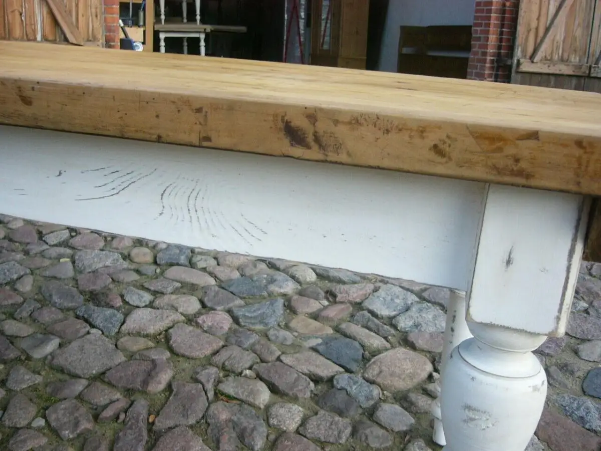 Gründerzeit Tisch antik 236 cm lang Klostertisch Weichholz um 1900 Jhd. 10