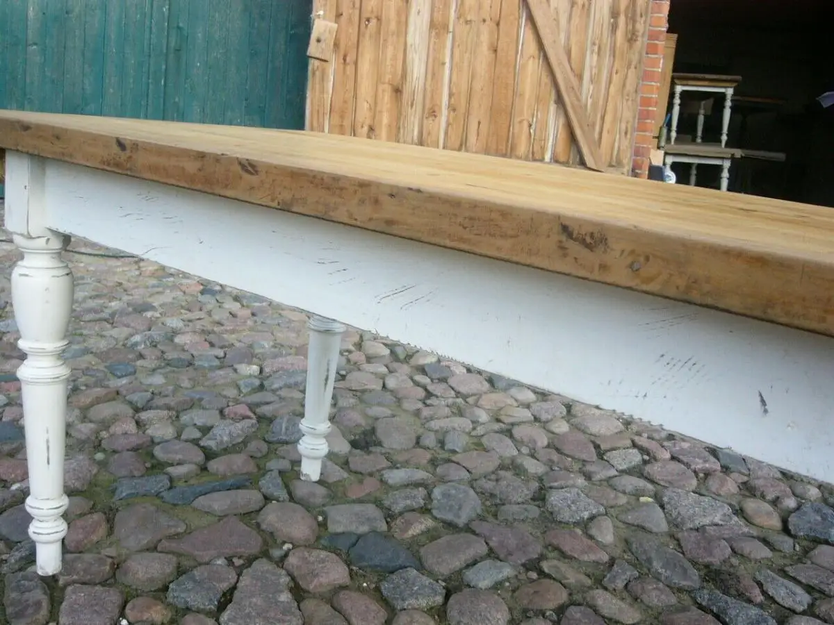 Gründerzeit Tisch antik 236 cm lang Klostertisch Weichholz um 1900 Jhd. 11