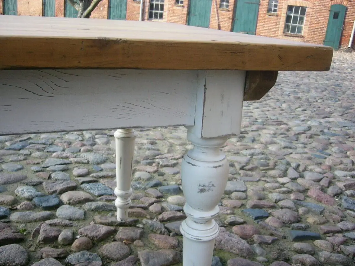 Gründerzeit Tisch antik 236 cm lang Klostertisch Weichholz um 1900 Jhd. 2