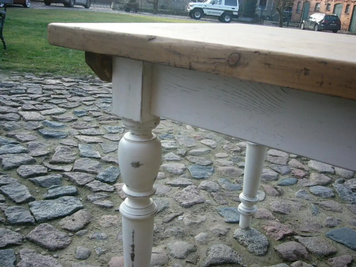 Gründerzeit Tisch antik 236 cm lang Klostertisch Weichholz um 1900 Jhd. 5