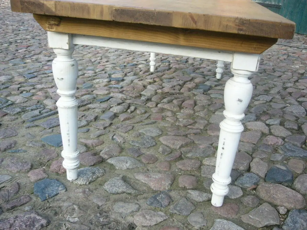 Gründerzeit Tisch antik 236 cm lang Klostertisch Weichholz um 1900 Jhd. 7