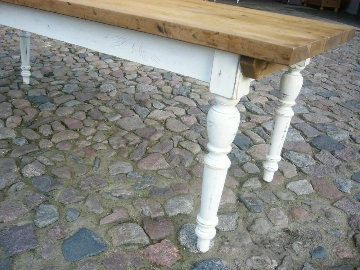 Gründerzeit Tisch antik 236 cm lang Klostertisch Weichholz um 1900 Jhd. 9