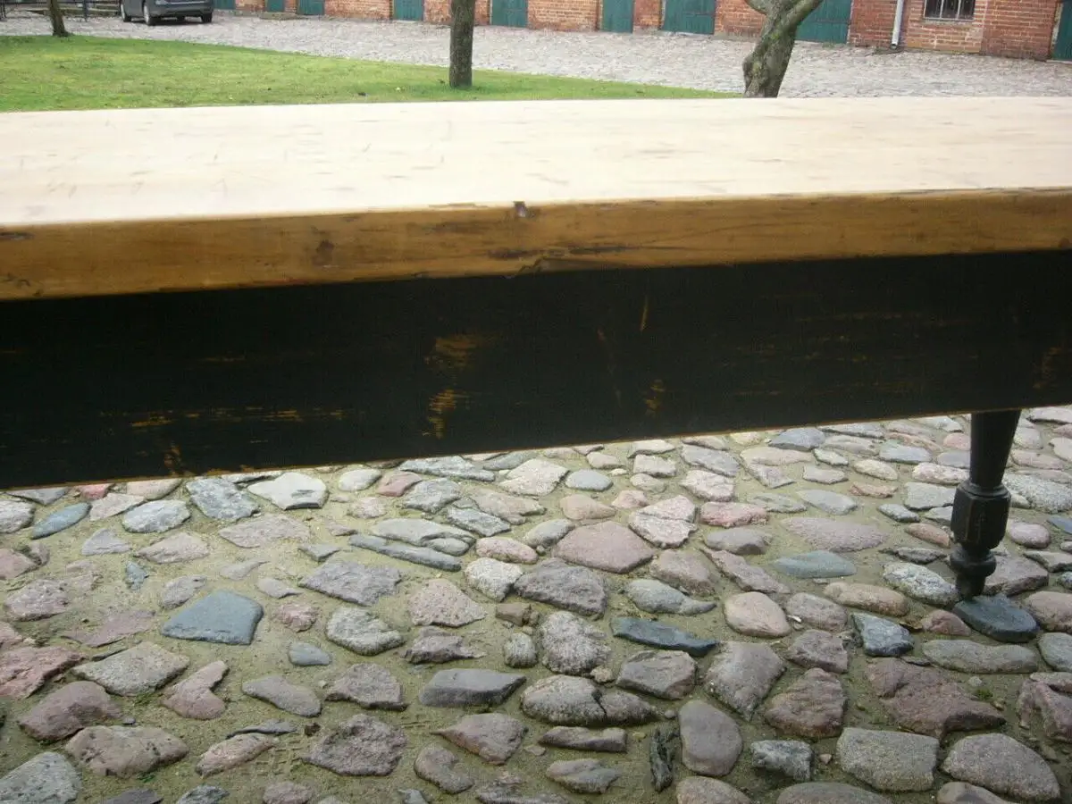 Tisch Gesindetisch antik Weichholz Gründerzeit 235 cm lang um 1900 Jhd. 4