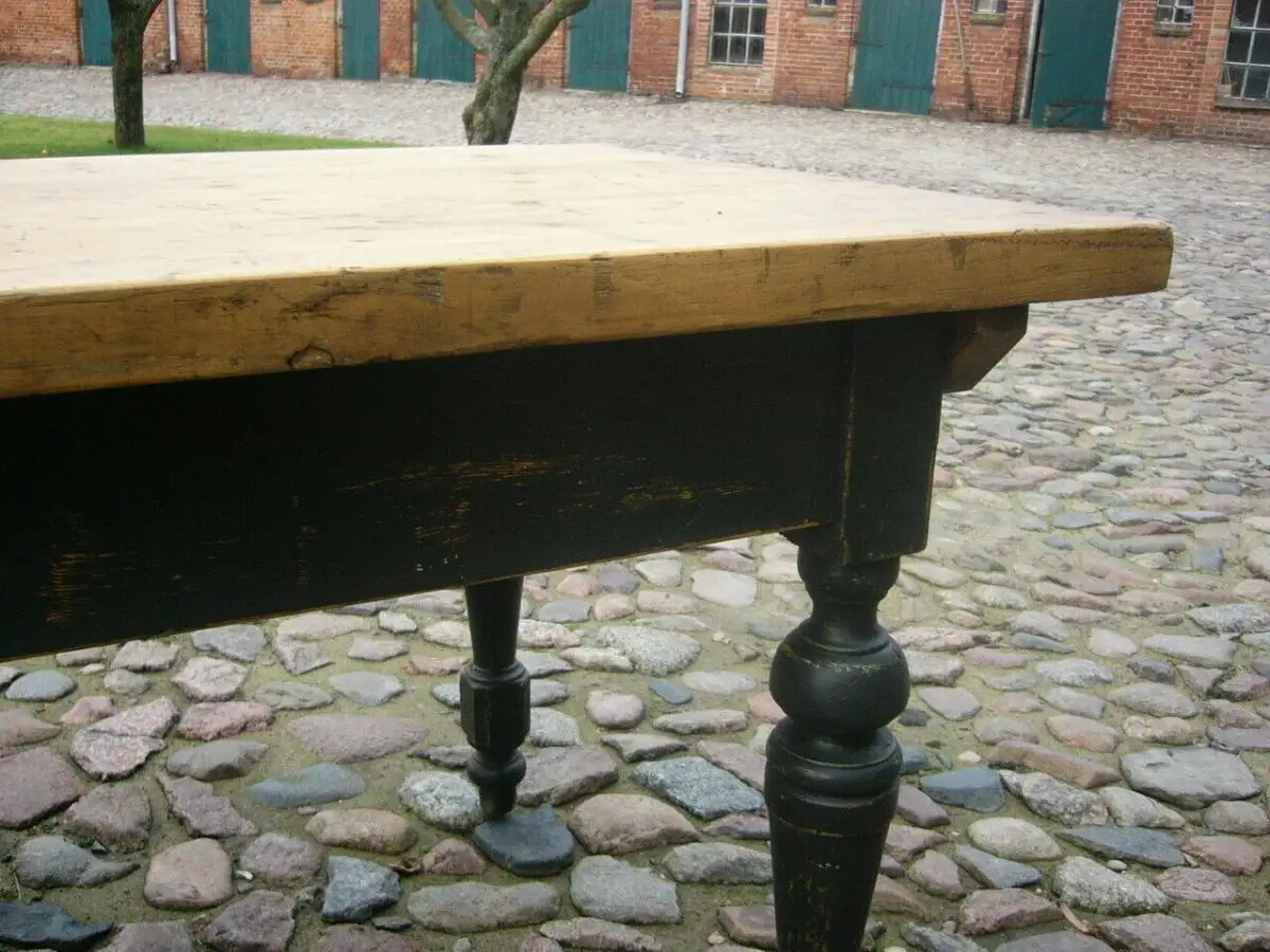 Tisch Gesindetisch antik Weichholz Gründerzeit 235 cm lang um 1900 Jhd. 5
