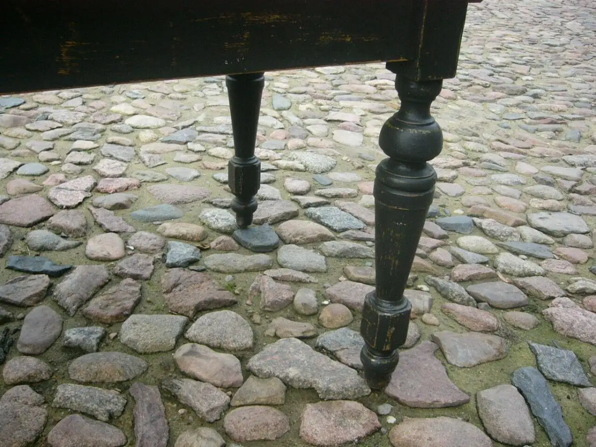 Tisch Gesindetisch antik Weichholz Gründerzeit 235 cm lang um 1900 Jhd. 6