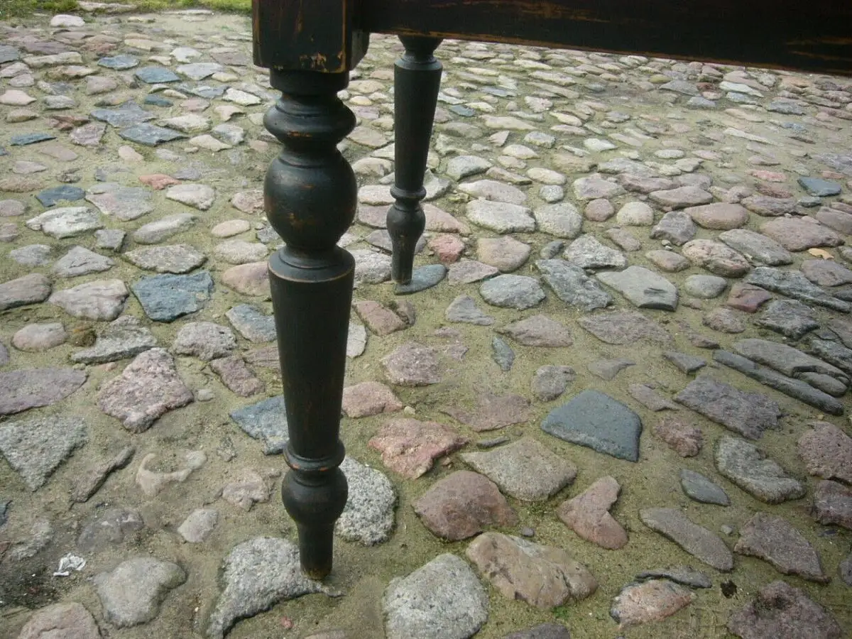 Tisch Gesindetisch Gründerzeit antik im Shabby Look Weichholz um 1900 Jhd. 3