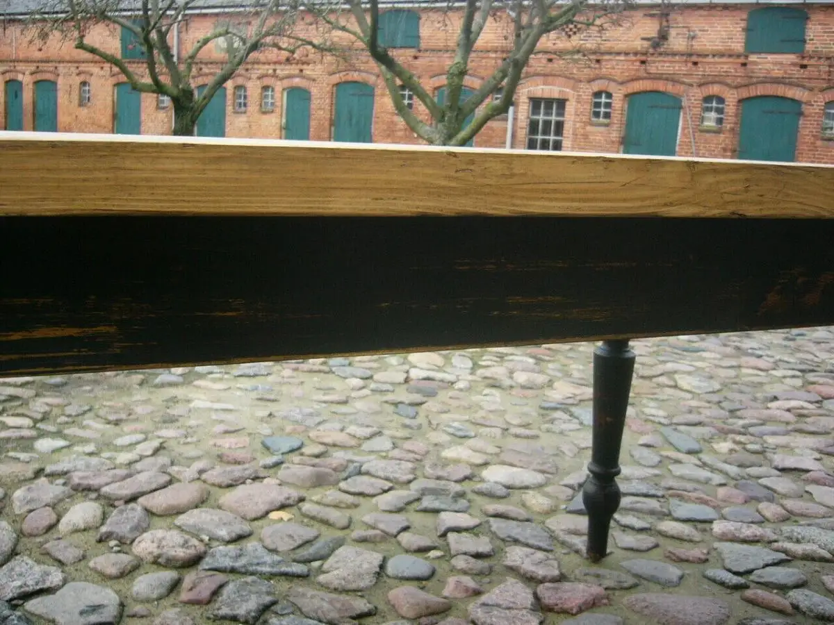 Tisch Gesindetisch Gründerzeit antik im Shabby Look Weichholz um 1900 Jhd. 4