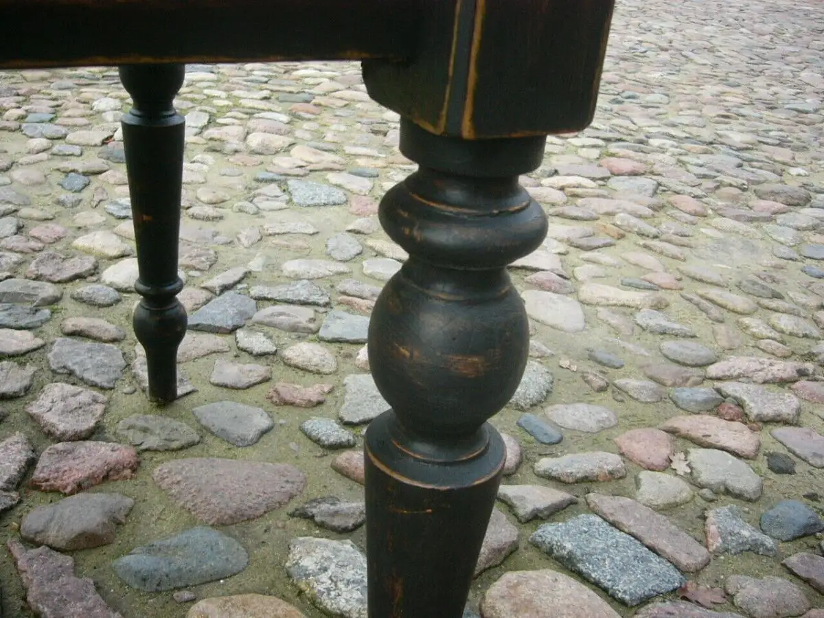 Tisch Gesindetisch Gründerzeit antik im Shabby Look Weichholz um 1900 Jhd. 5