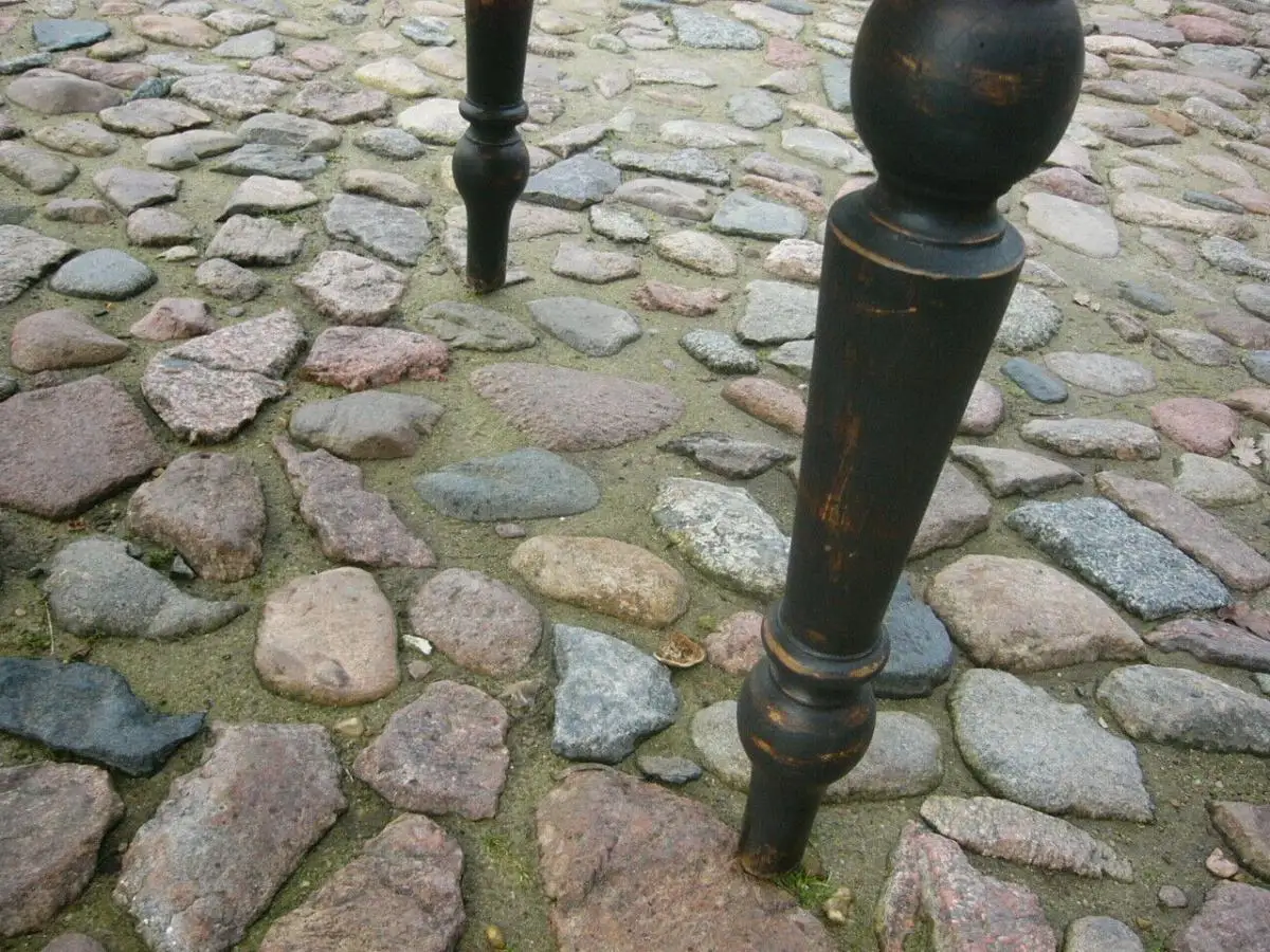 Tisch Gesindetisch Gründerzeit antik im Shabby Look Weichholz um 1900 Jhd. 6