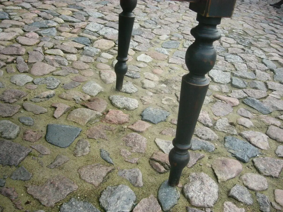 Tisch Gesindetisch Gründerzeit antik im Shabby Look Weichholz um 1900 Jhd. 9