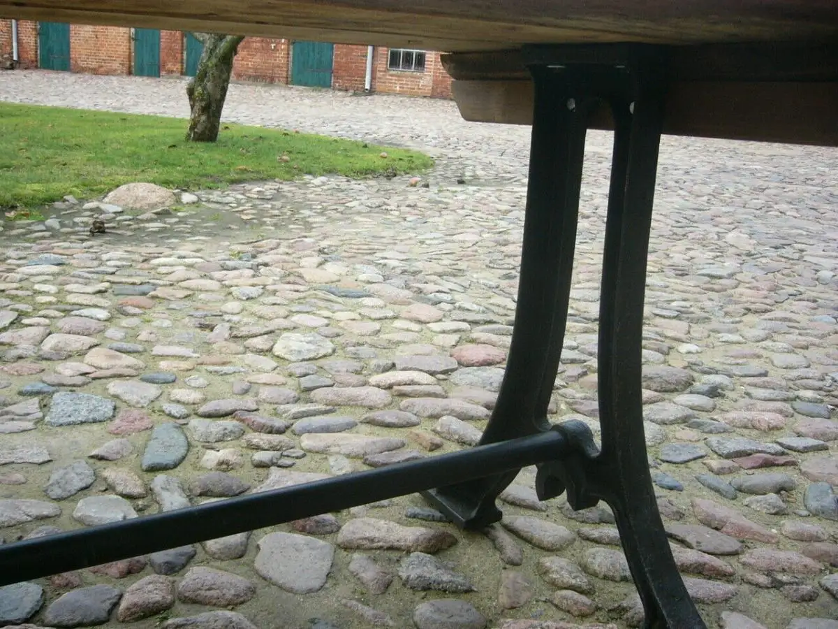 Tisch Gesindetisch aus alter Schmiede zerlegbar 346,5cm lang um 1900 Jhd. 6