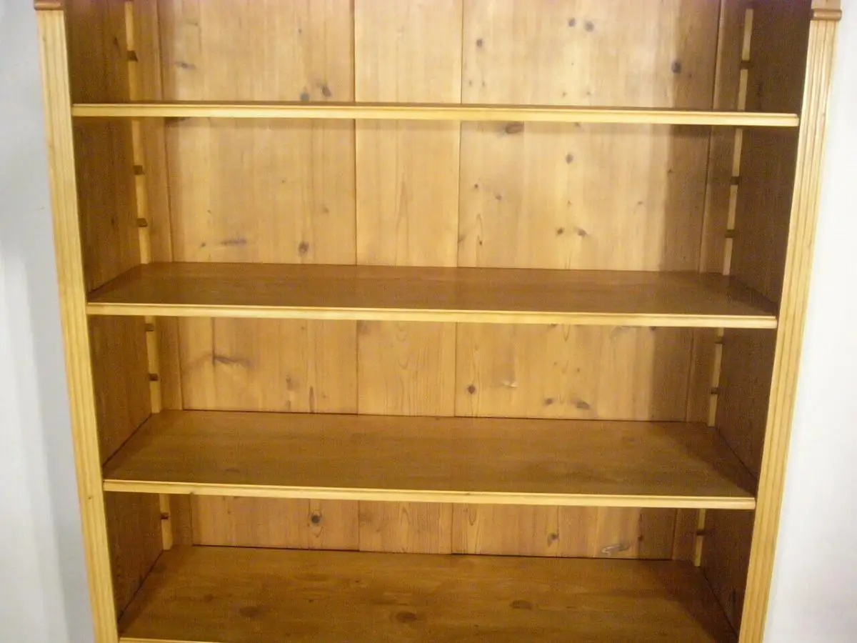 Regal Bücherwand antik Gründerzeit Weichholz Böden verstellbar um 1900 Jhd. 3