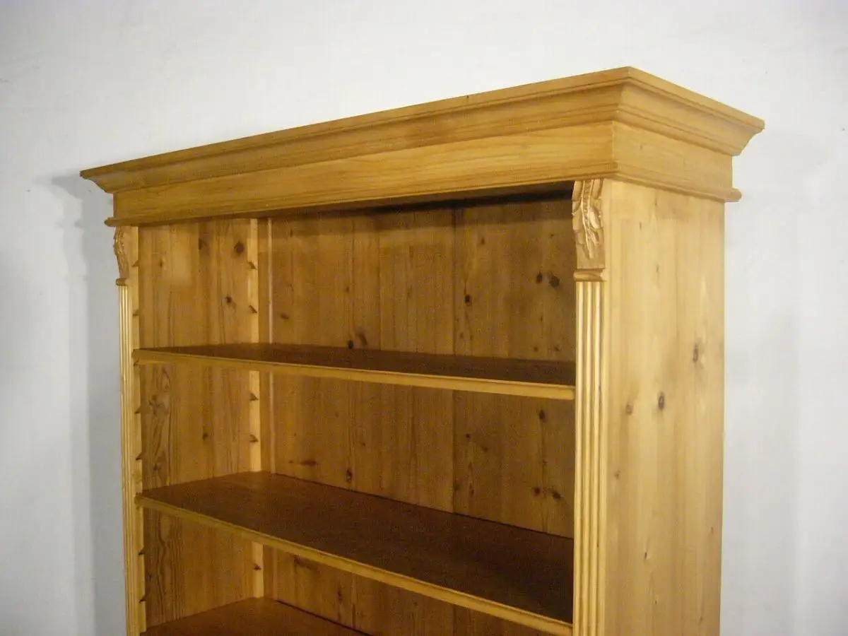 Regal Bücherwand antik Gründerzeit Weichholz Böden verstellbar um 1900 Jhd. 6