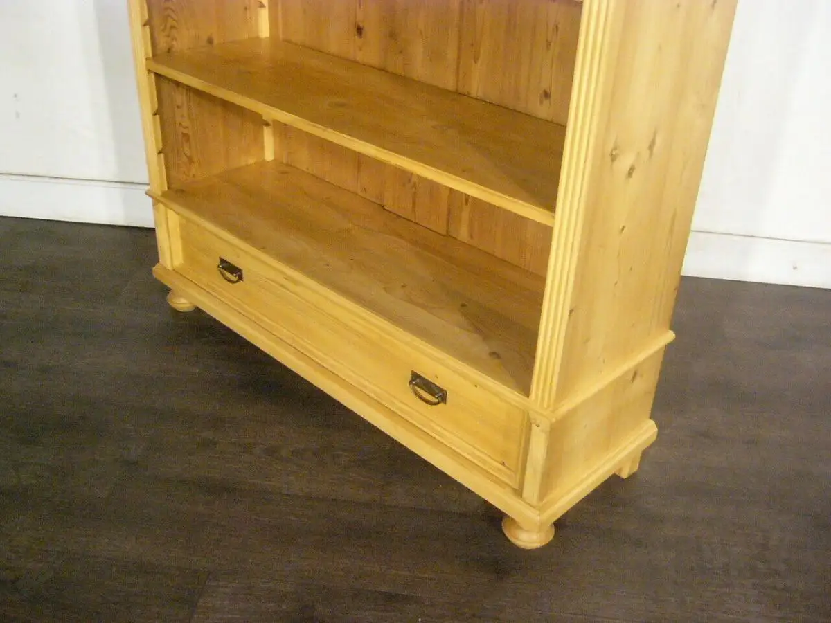 Regal Bücherwand antik Gründerzeit Weichholz Böden verstellbar um 1900 Jhd. 8