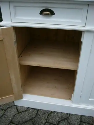 Bibliothek Bücherschrank Bücherwand Shabby Look Landhaus weiß