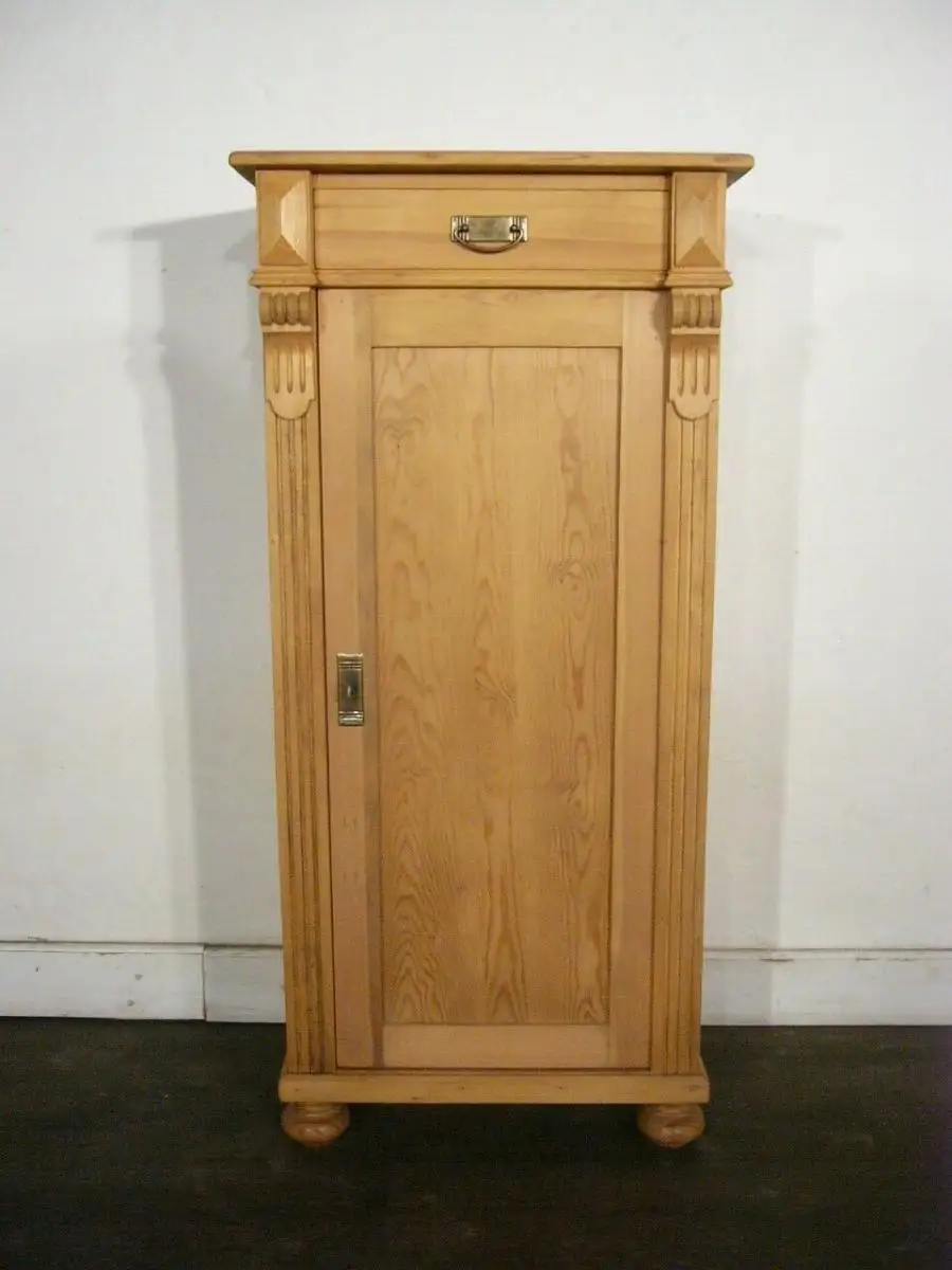 Vertiko antik super schmal Weichholz Gründerzeit antik um 1900 Jhd. 0
