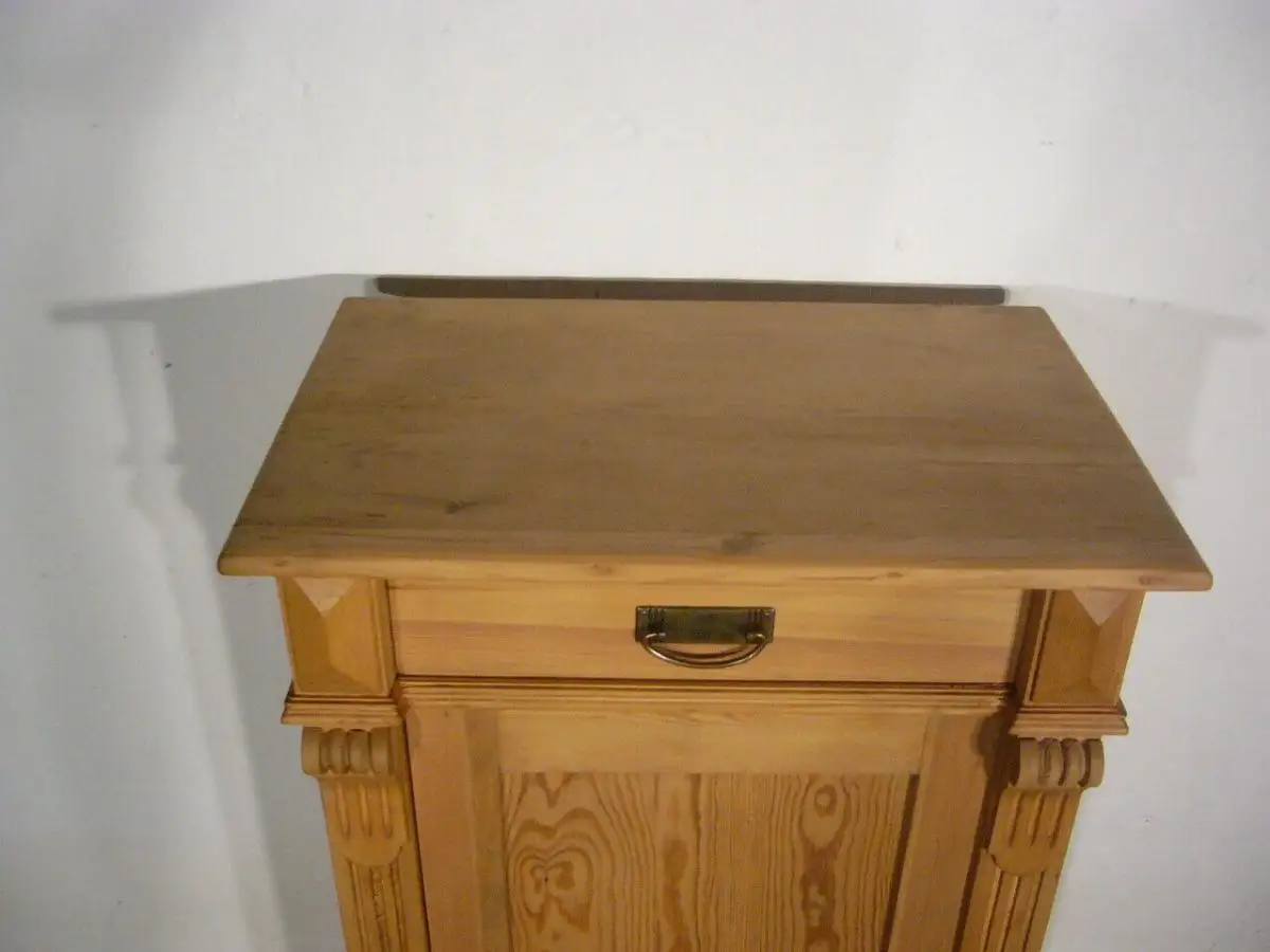 Vertiko antik super schmal Weichholz Gründerzeit antik um 1900 Jhd. 4