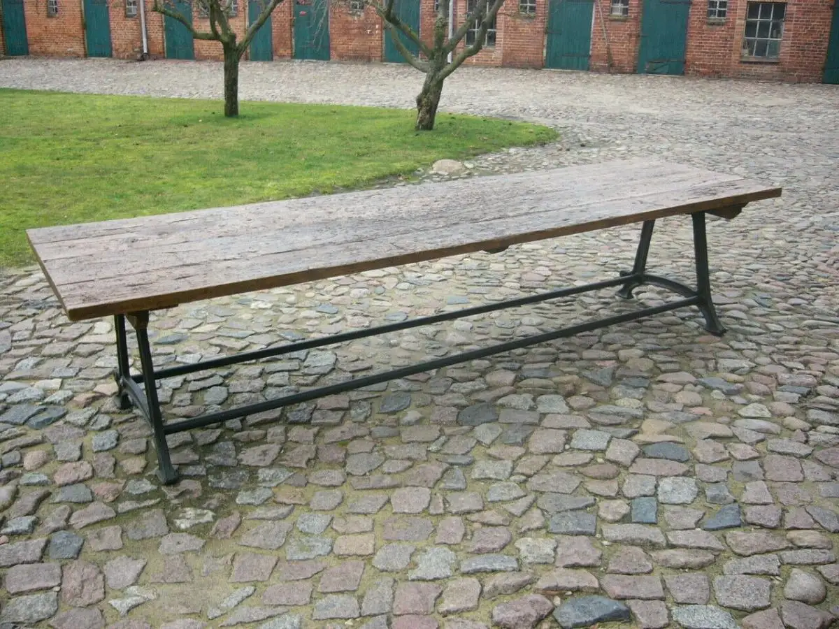 Tisch antik aus alter Schmiede zerlegbar 356,5cm lang um 1900 Jhd. 0