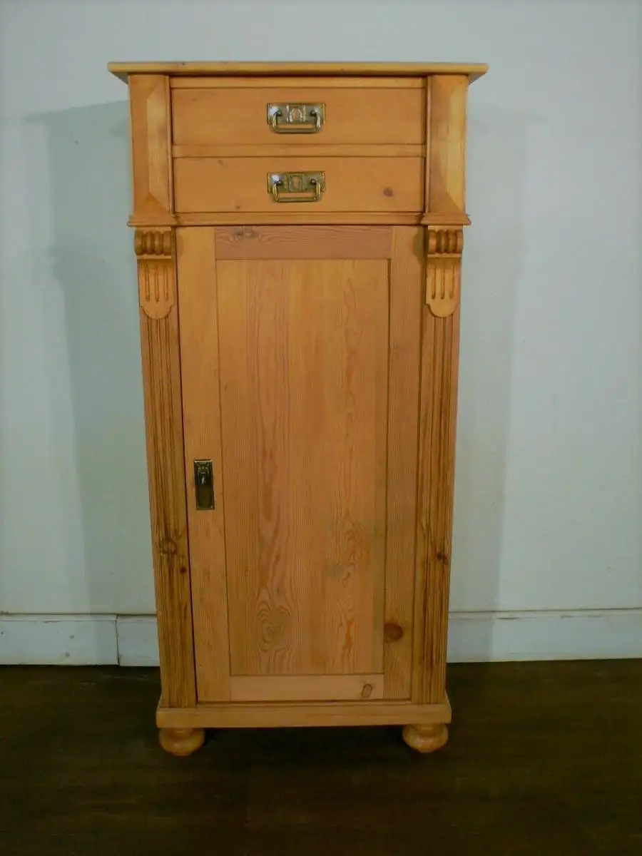 Vertiko antik sehr schmal Weichholz Gründerzeit um 1900 Jhd. 0
