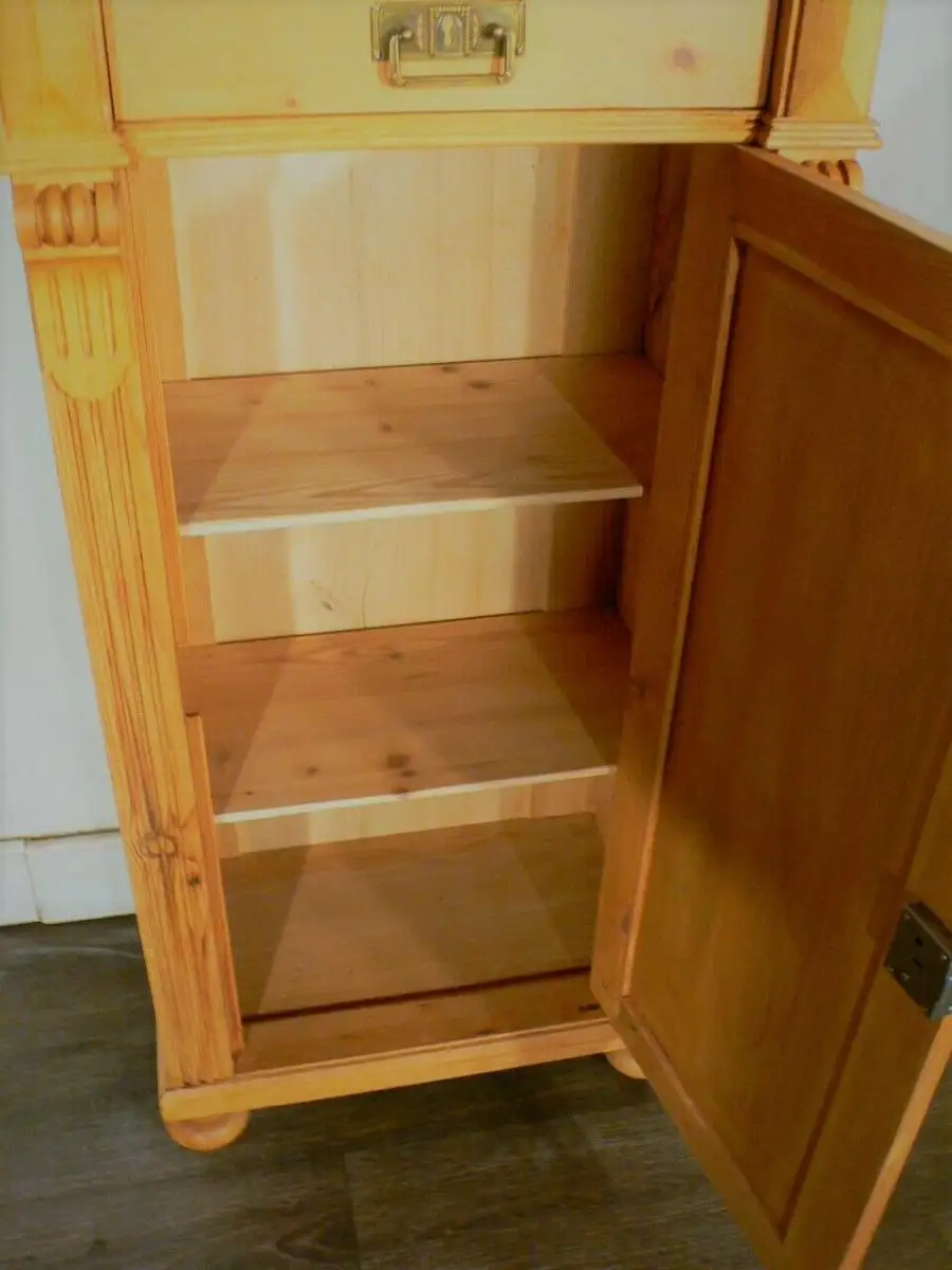 Vertiko antik sehr schmal Weichholz Gründerzeit um 1900 Jhd. 8