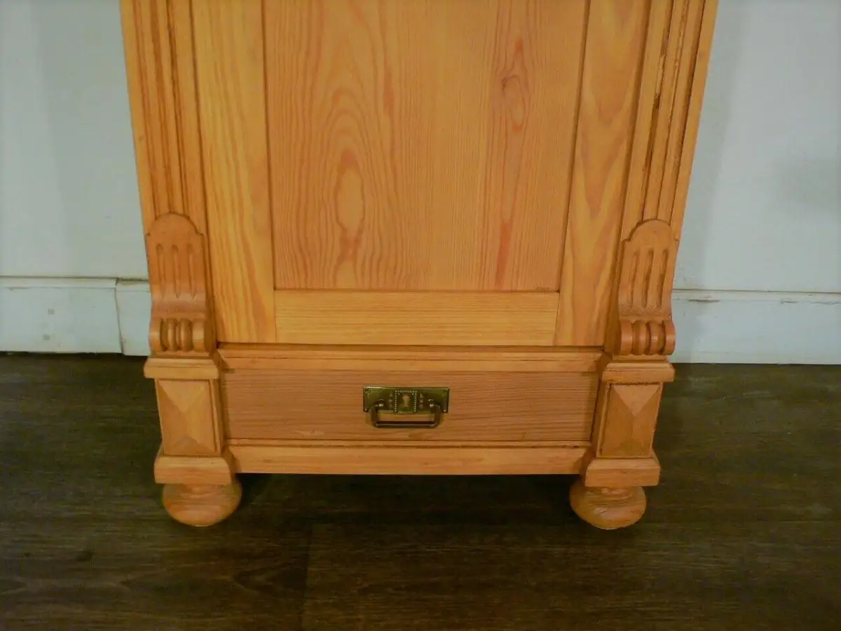 Vertiko antik Jugendstil super schmal Weichholz um 1900 Jhd. 3