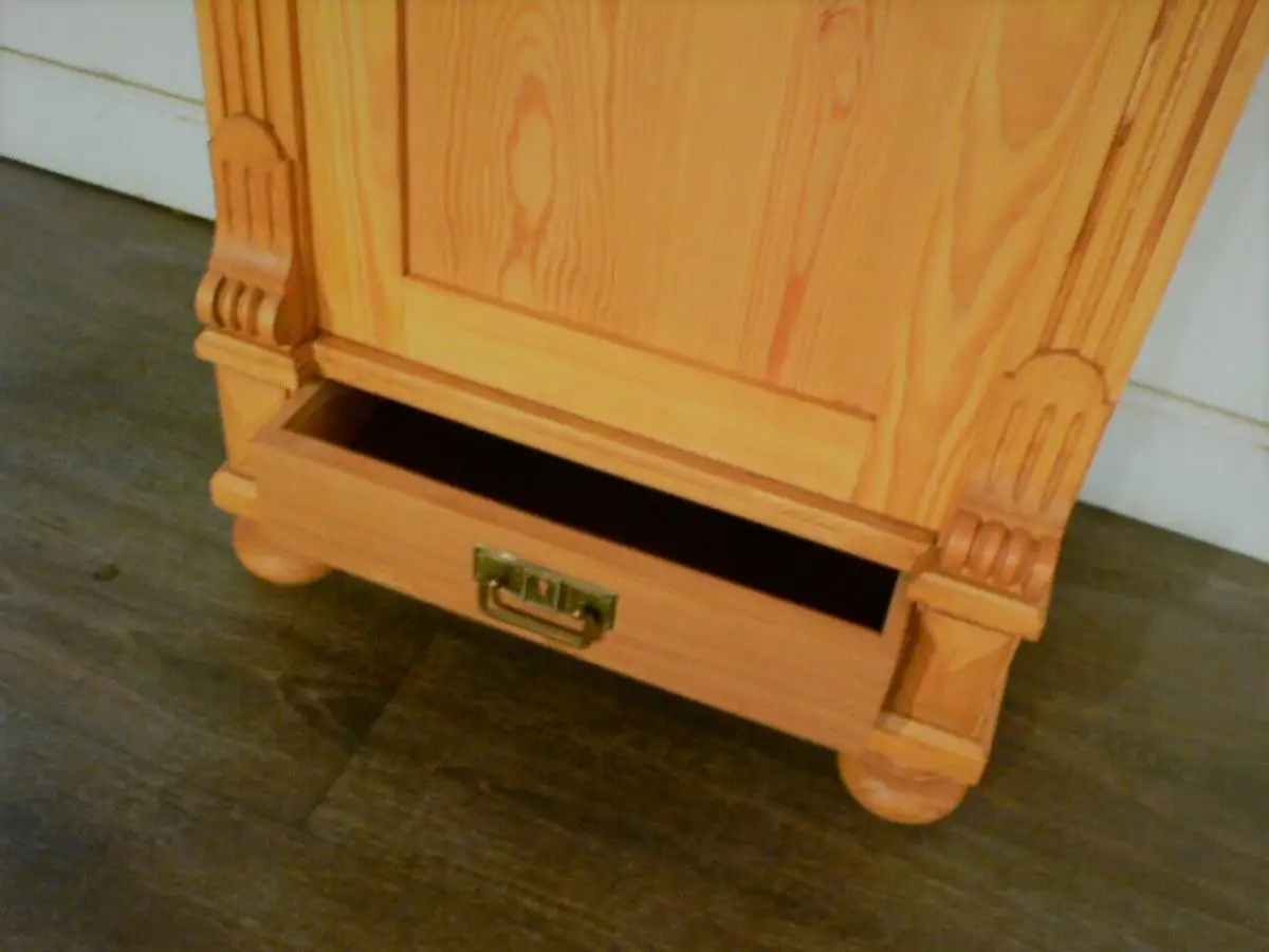 Vertiko antik Jugendstil super schmal Weichholz um 1900 Jhd. 5