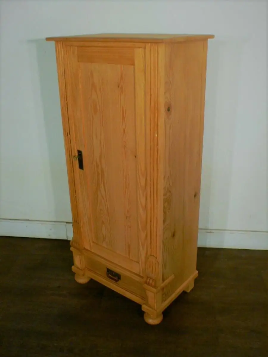 Vertiko antik Jugendstil super schmal Weichholz um 1900 Jhd. 7
