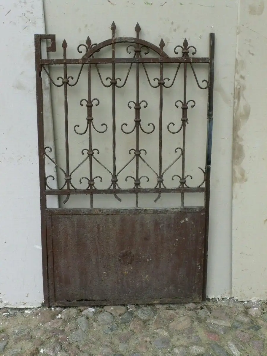 Gründerzeit Tor Schmiedeeisen antik Villa mit Personeneingang um 1900 Jhd. 11